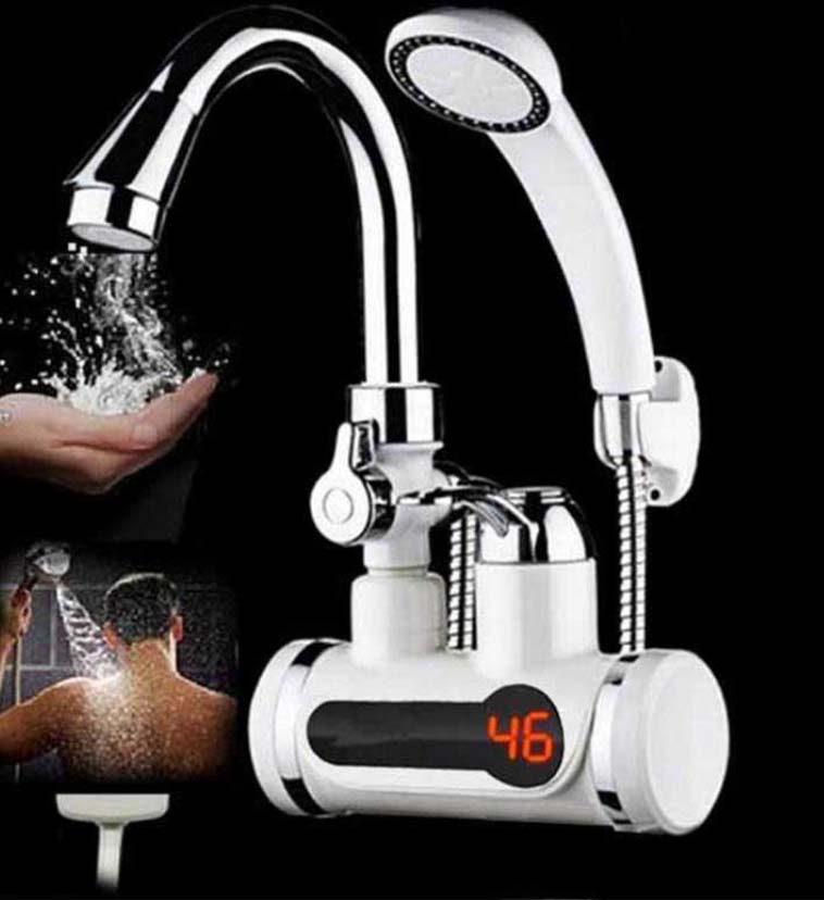 Hot Water Tap With Hand Shower For Wall Mount
